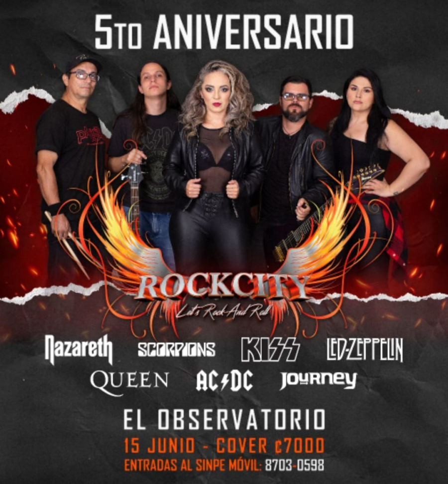 Especial de ROCK! Banda: ROCK CITY.  5TO AVIVERSARIO!