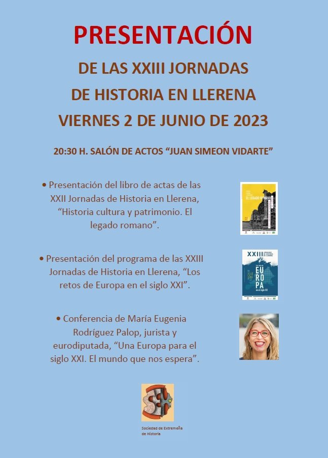 Presentació de las XXIII Jornadas de Historia en Llerena