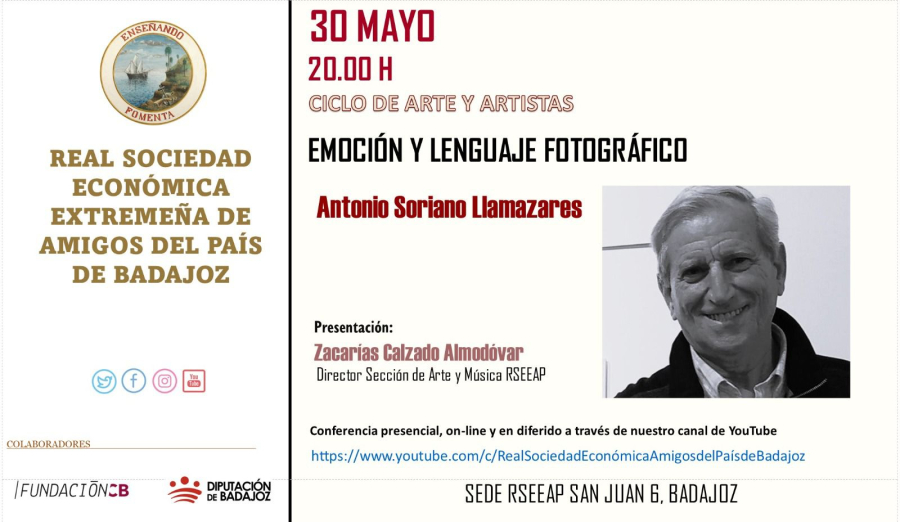 Ciclo de Arte y Artistas: «Emoción y lenguaje fotográfico» de Antonio Soriano Llamazares