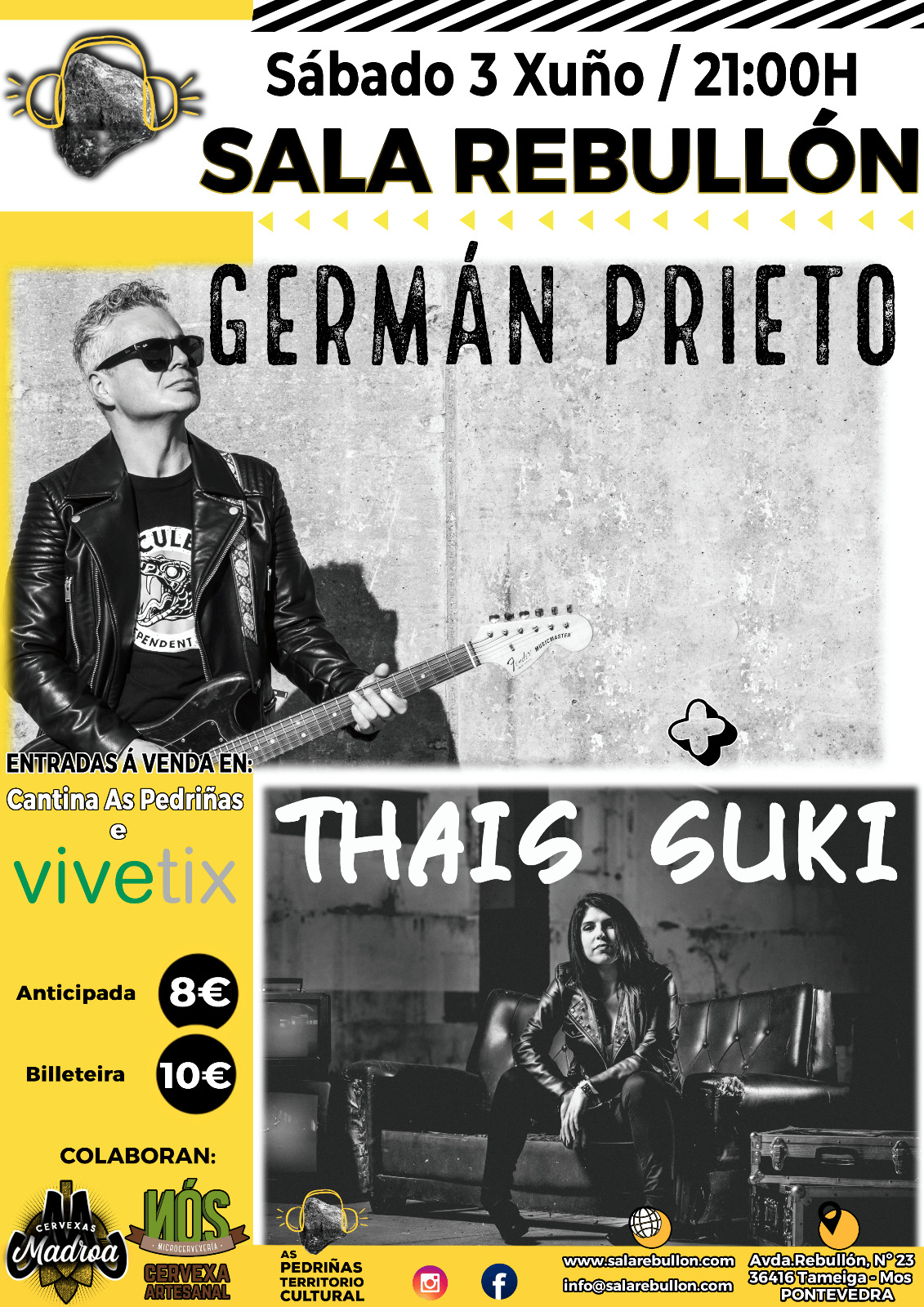 GERMÁN PRIETO + THAIS SUKI na SALA REBULLÓN (MOS) SÁBADO 3 XUNIO 2023