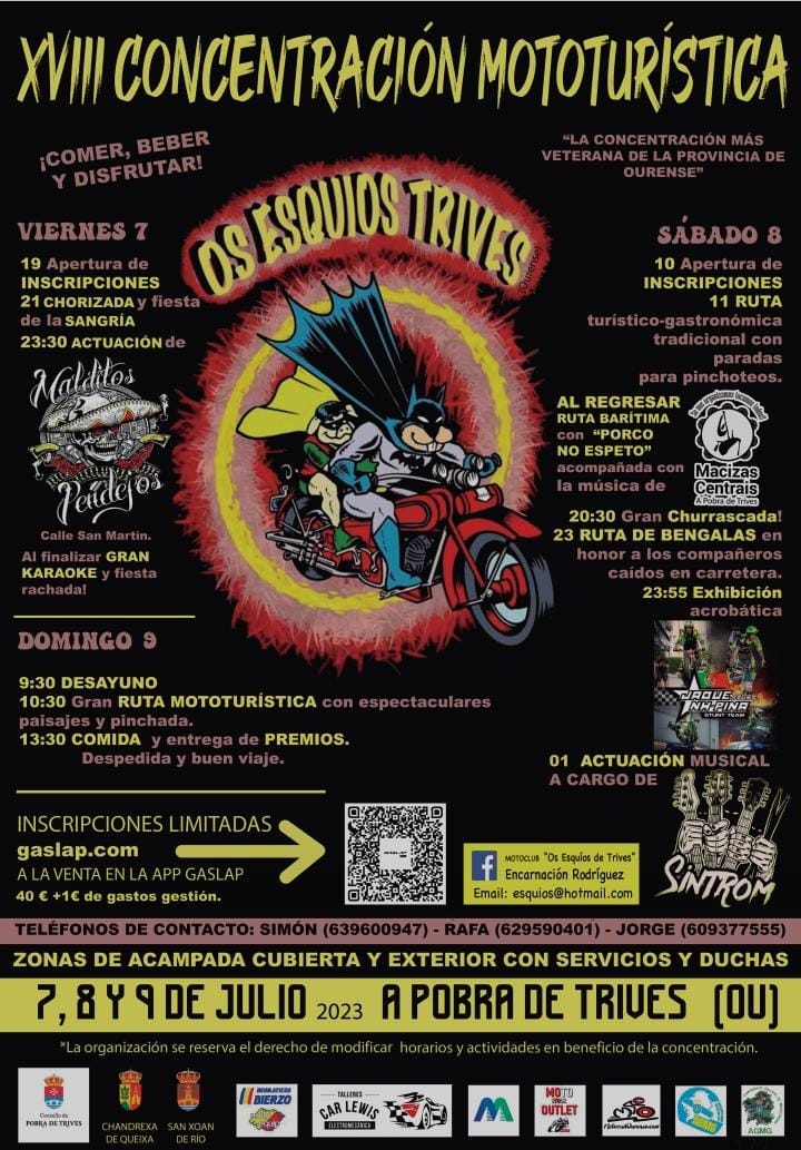 XVIII CONCENTRACIÓN MOTOTURISTICA POBRA DE TRIVES (OU). Organiza Motoclub OS ESQUIOS