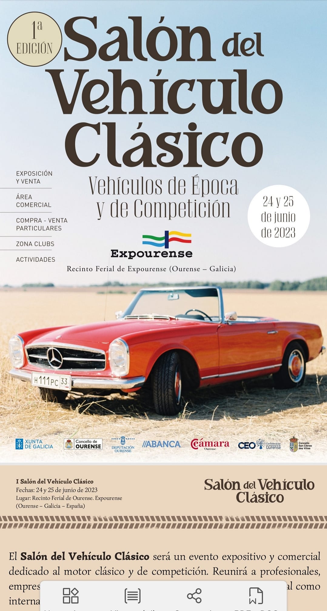 1° Salón del vehículo clásico Ourense