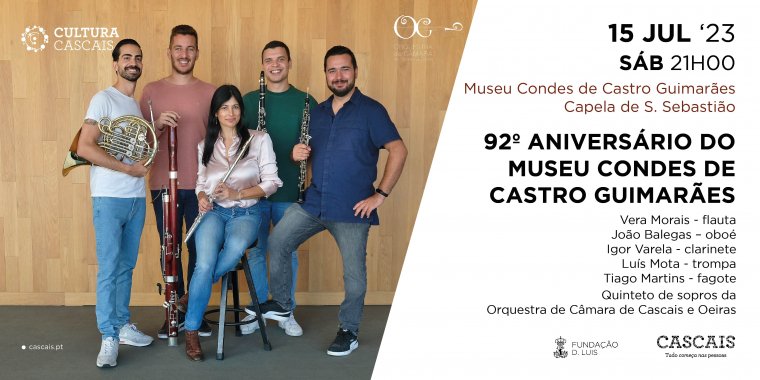 OBRAS PRIMAS DE MÚSICA DE CÂMARA, recital pela OCCO | 92.º Aniversário do Museu Condes de Castro Guimarães