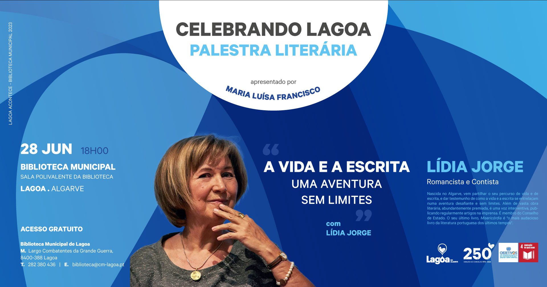 Palestra Literária | 'Celebrando Lagoa' | 'A Vida e a Escrita Uma Aventura Sem Limites'