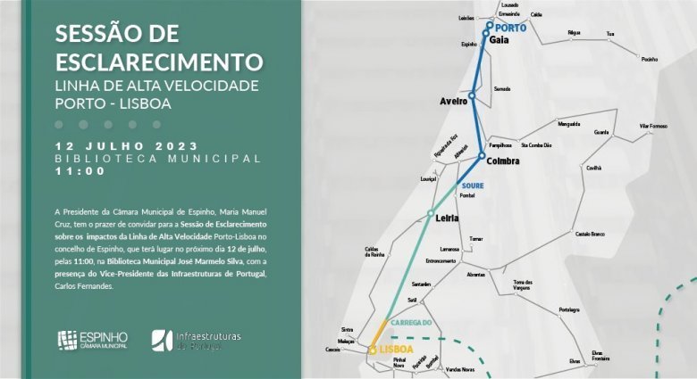 Sessão esclarecimento: Linha Alta Velocidade Porto-Lisboa