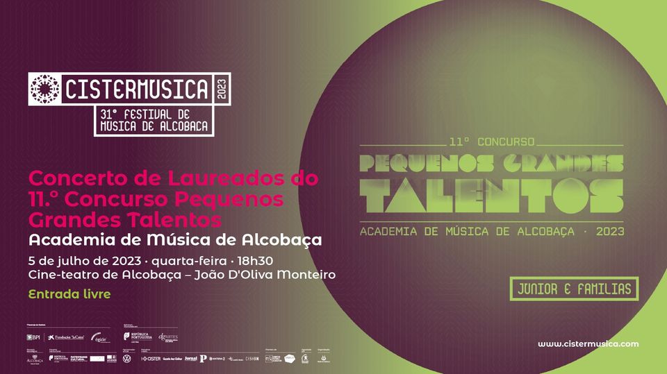 Concerto de Laureados do Concurso 'Pequenos Grandes Talentos' · Cine Teatro João d'Oliva Monteiro
