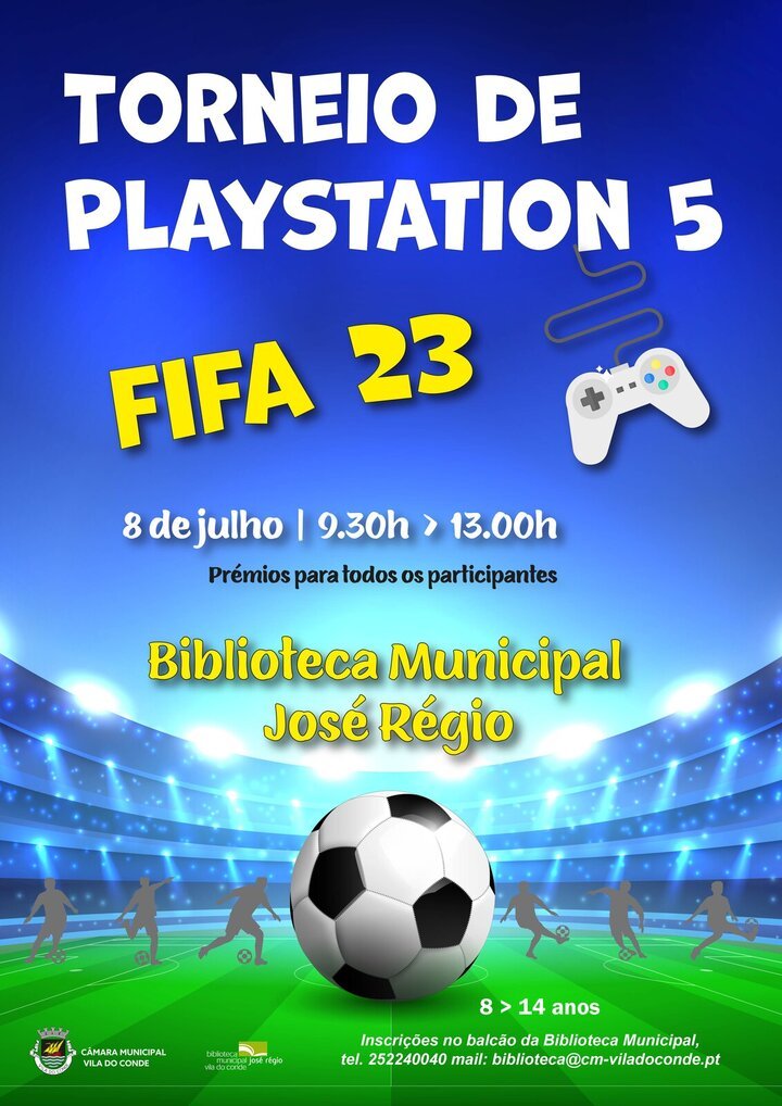 Biblioteca Municipal José Régio promove Torneio de Playstation 5 - FIFA 23 – 3ª edição