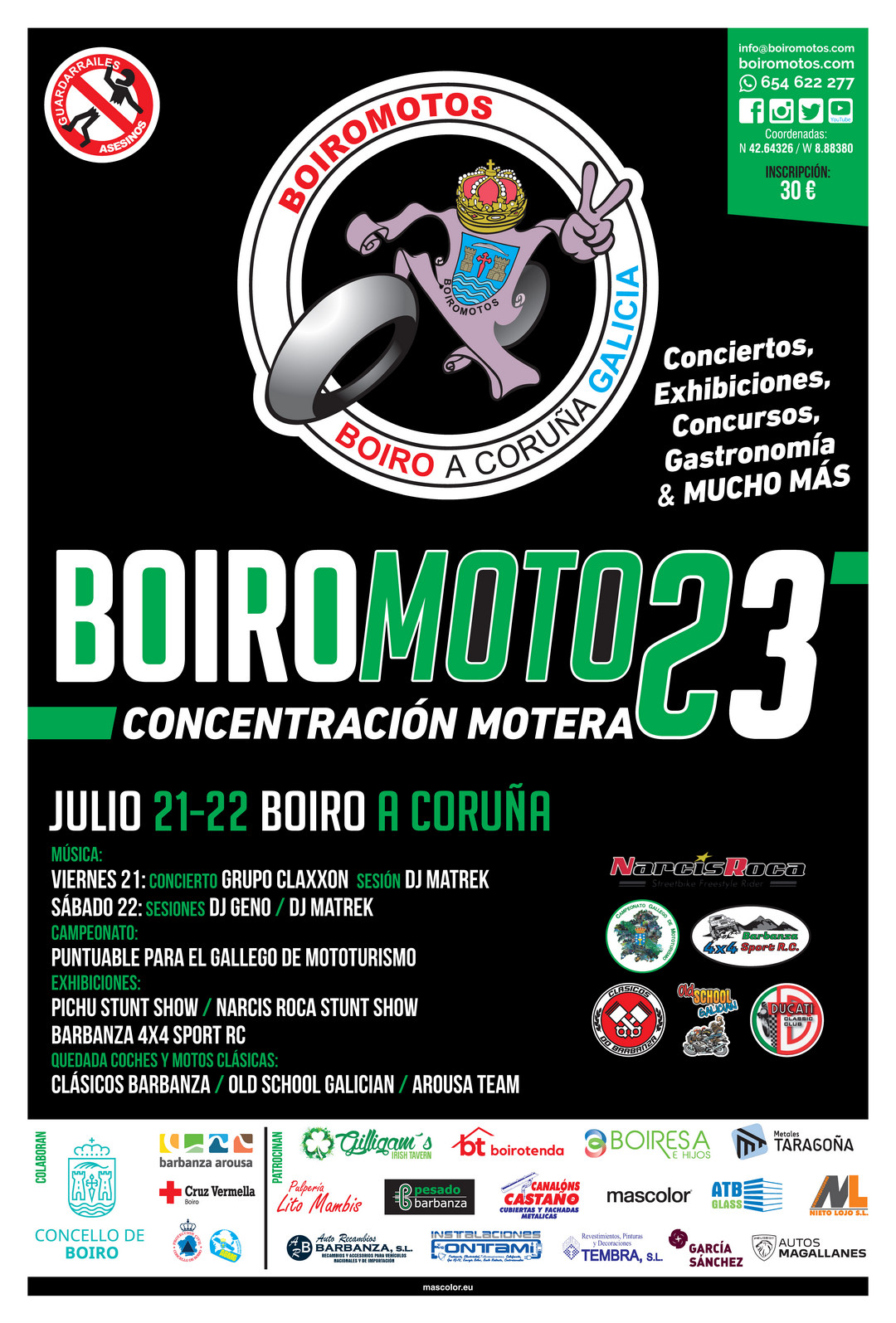Concentración motera Boiro, A Coruña. Organiza Motoclub BOIROMOTOS