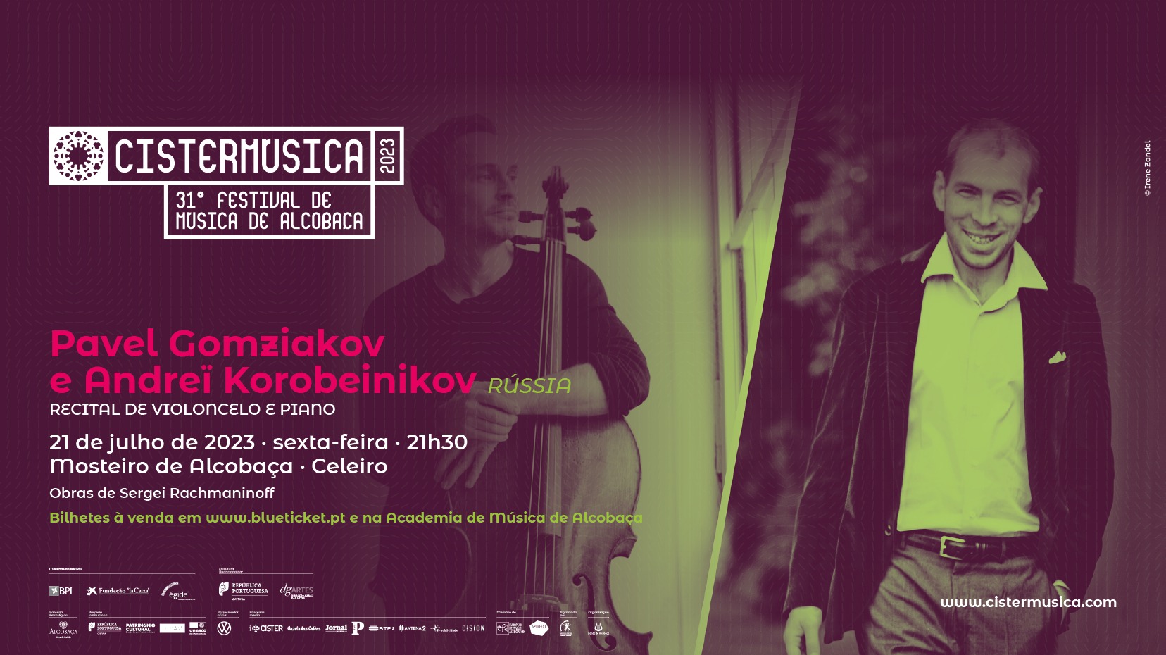 Pavel Gomziakov e Andreï Korobeinikov · Recital de Violoncelo e Piano · Cistermúsica 2023