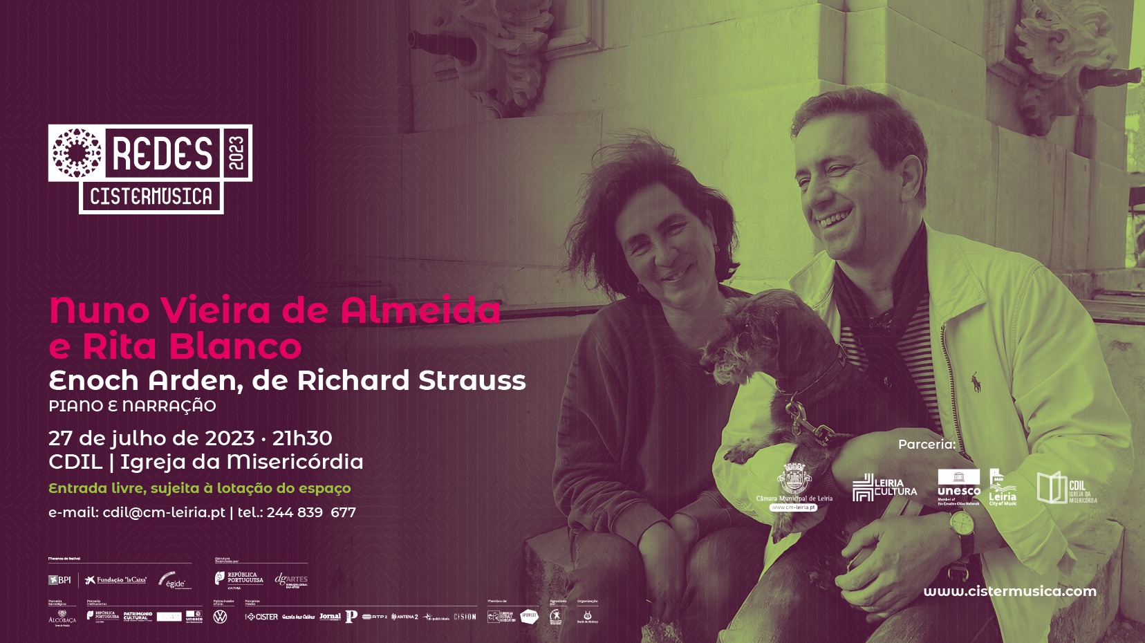 Nuno Vieira de Almeida e Rita Blanco · Enoch Arden, de Richard Strauss · Leiria · REDES Cistermúsica