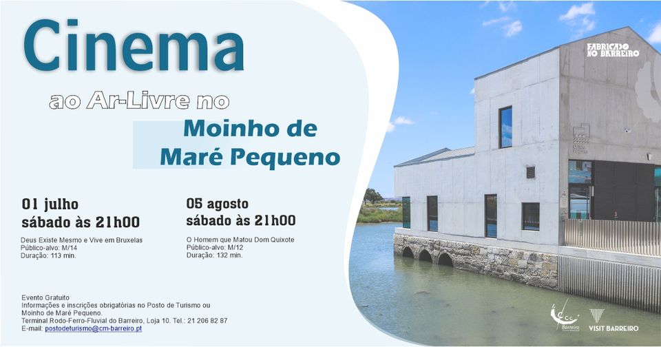 Cinema ao Ar-Livre no Moinho de Maré Pequeno 