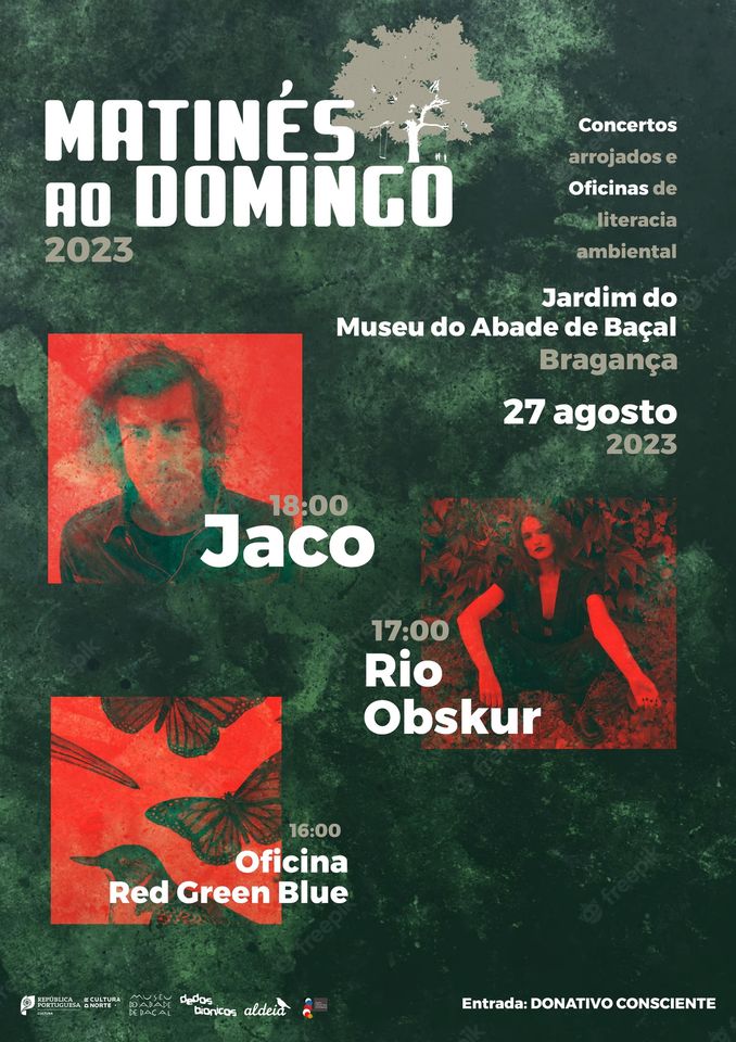 Matinés ao Domingo com Jaco + Rio Obskur + Oficina Red Green Blue