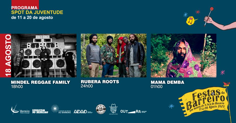 Concertos com Mindel Reggae Family | Rubera Roots | Mama Demba 