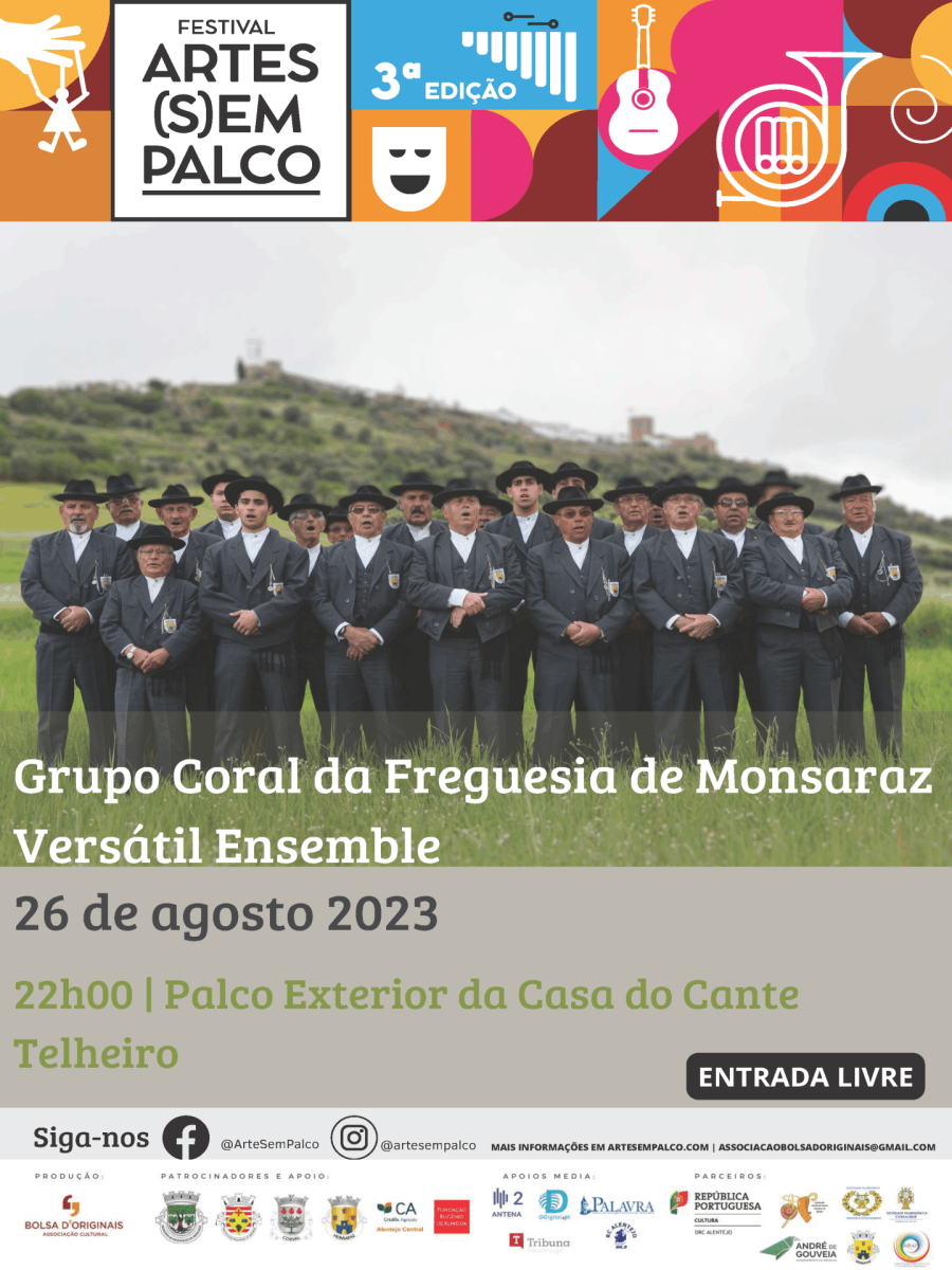 Grupo Coral da Freguesia de Monsaraz com o Versátil Ensemble | Festival Arte(s)em Palco | 26 agosto