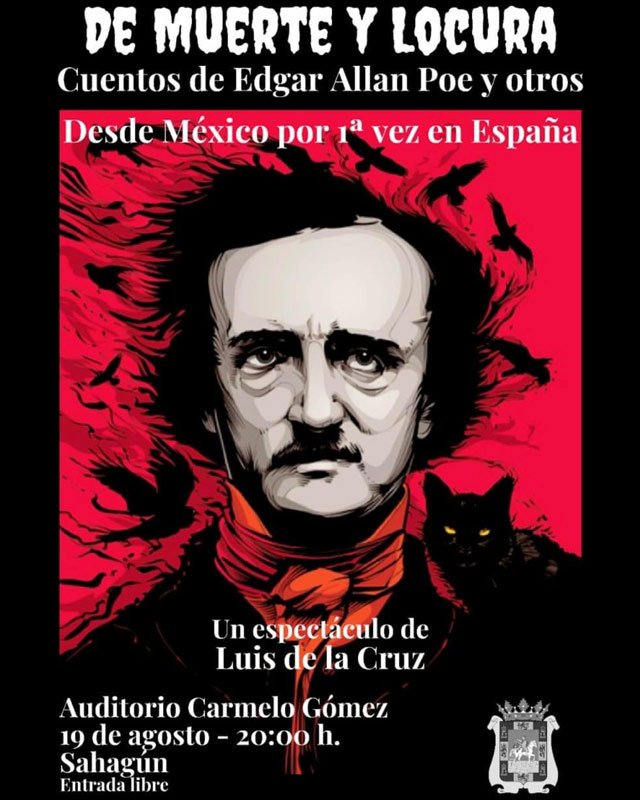 De muerte y locura. Cuentos de Edgar Allan Poe y otros. Luis De la Cruz. Auditorio Carmelo Gómez. Sahagún.