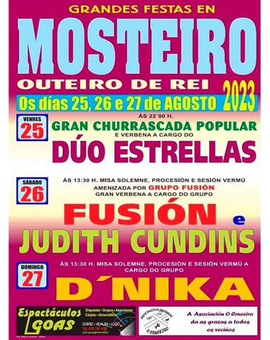 FESTAS EN MOSTEIRO 2023