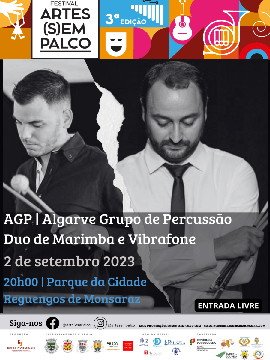 AGP – Duo de Marimbas e Vibrafone | Festival Arte(s)em Palco | 2 setembro