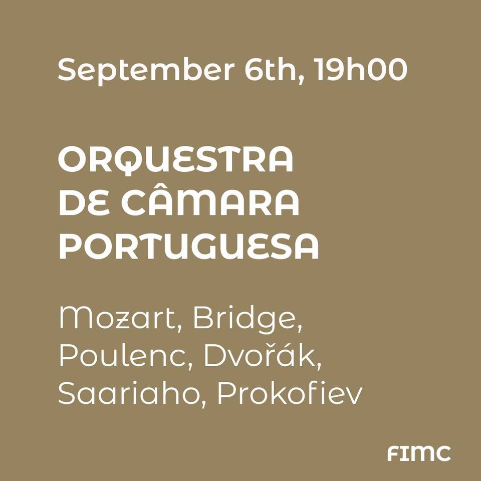 FIMC 23- Mozart, Bridge, Poulenc, Dvořák, Saariaho & Prokofiev na Sede da OCP
