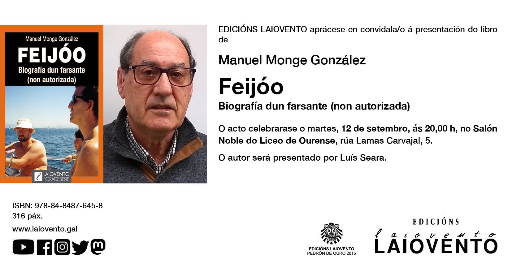PRESENTACIÓN DO LIBRO 'FEIJÓO. BIOGRAFÍA DUN FARSANTE' EN OURENSE