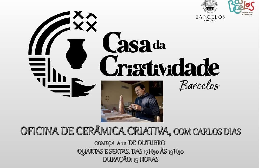 OFICINA DE CERÂMICA CRIATIVA, COM CARLOS DIAS