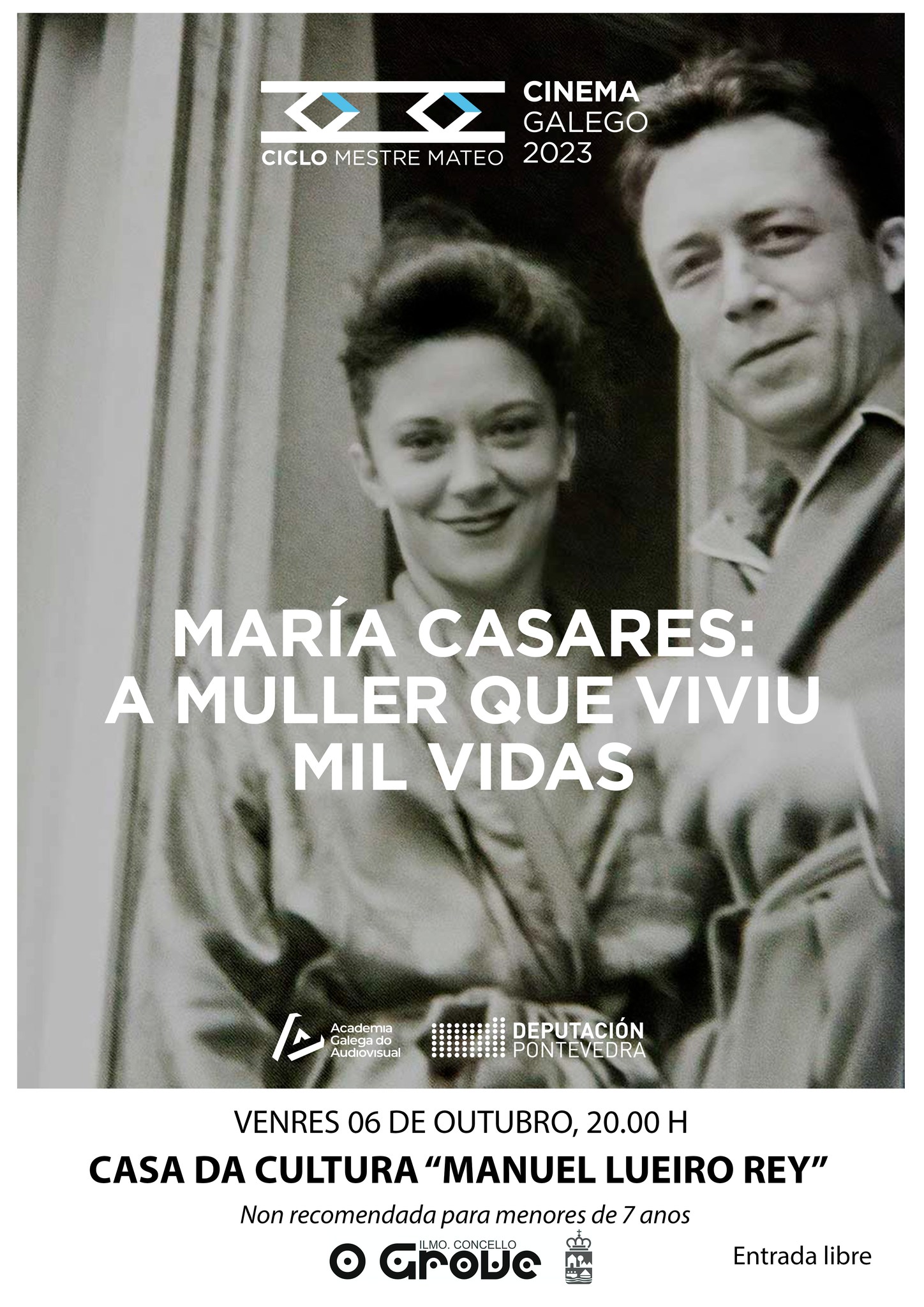 María Casares. Ciclo cine galego Mestre Mateo