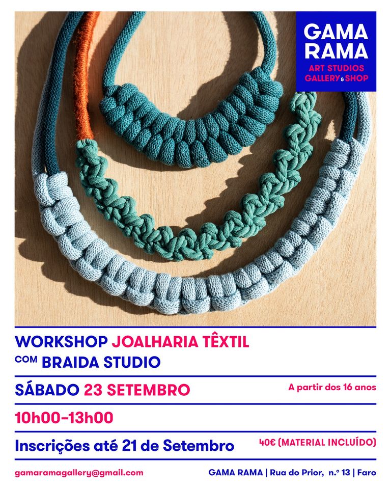 Workshop Joalharia Têxtil com Braida Studio
