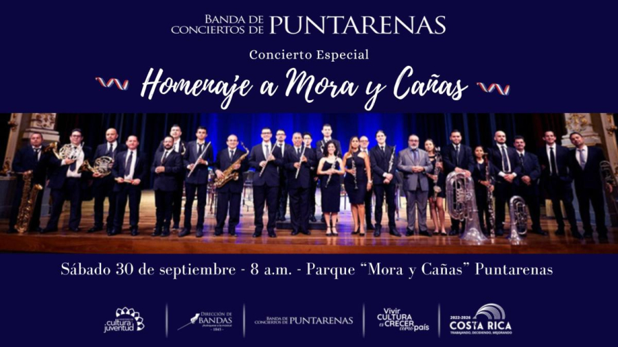 Acto Cívico Oficial “Homenaje a Mora y Cañas” | Banda de Conciertos de Puntarenas