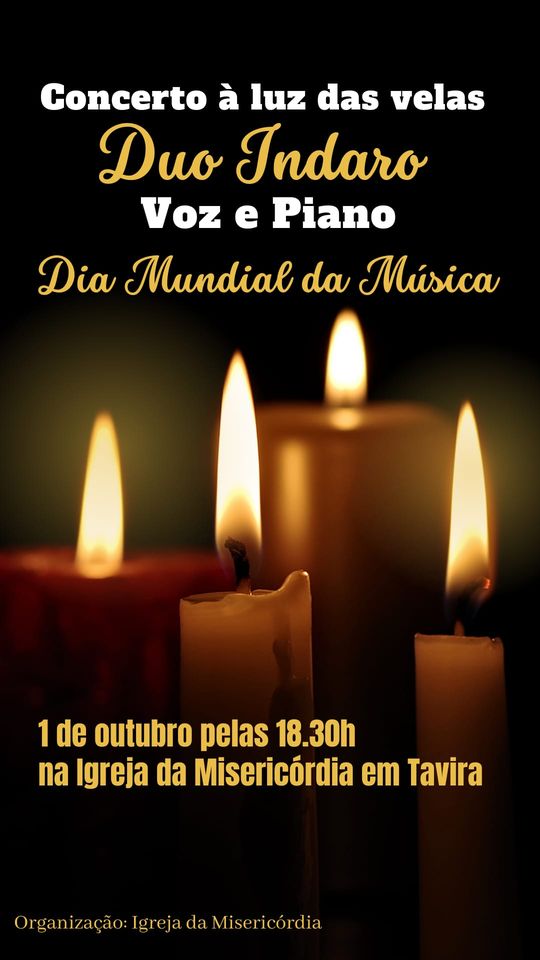Dia Mundial da Música – Concerto à luz das velas – Duo Indaro