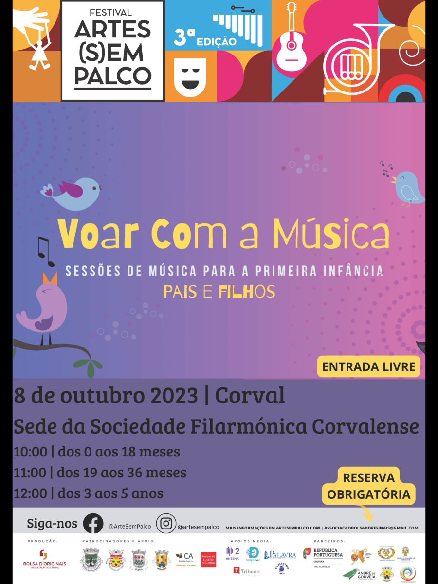 Voar com a Música – Sessões interativas de música para a 1ª infância | Festival Arte(s)em Palco