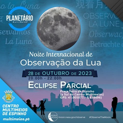 Noite Internacional de Observação da Lua: Eclipse Parcial