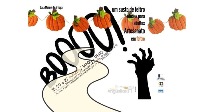 Oficina para Adultos BOOO! Um Susto de Feltro Artesanato em Feltro