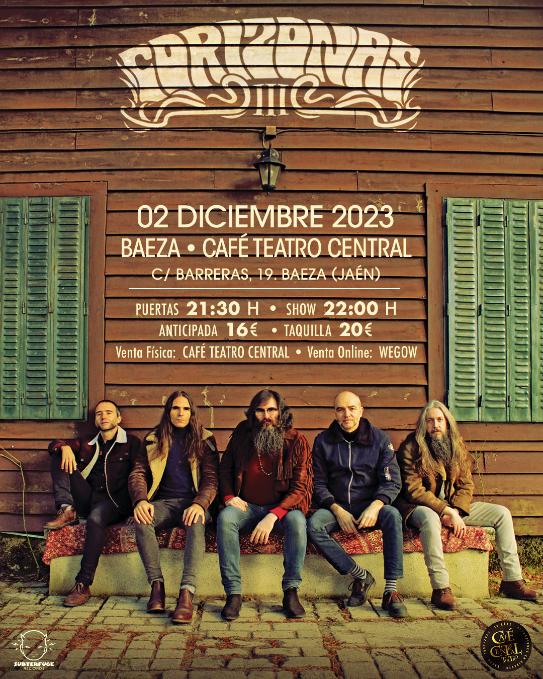 CORIZONAS en Central! Primer concierto en sala de Jaén 