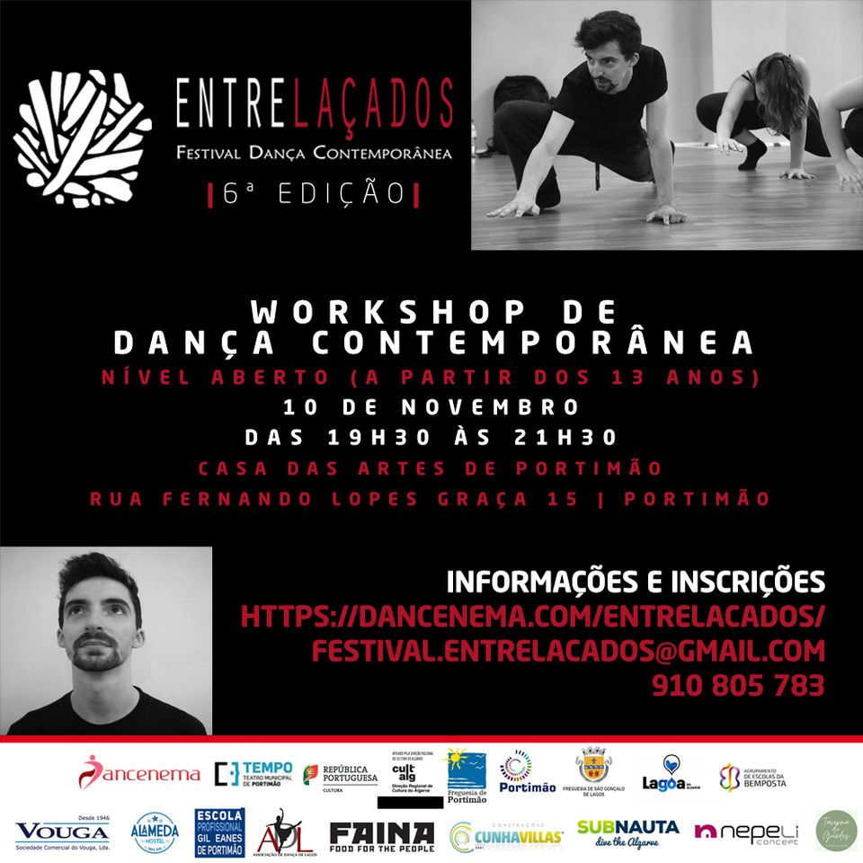 Workshop de Dança Contemporânea com Bruno Duarte