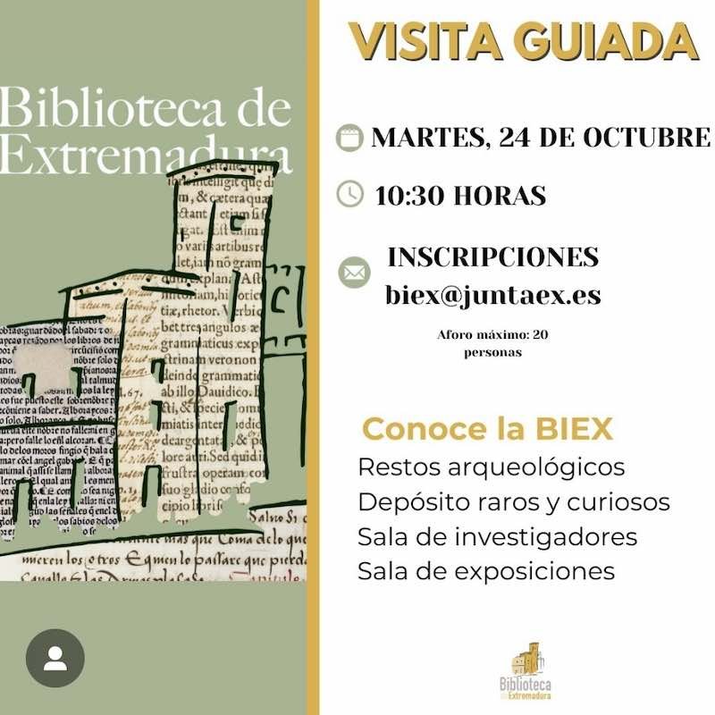 Visita guiada a la Biblioteca de Extremadura