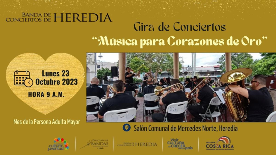 Concierto : 'Música para Corazones de Oro' | Banda de Conciertos de Heredia
