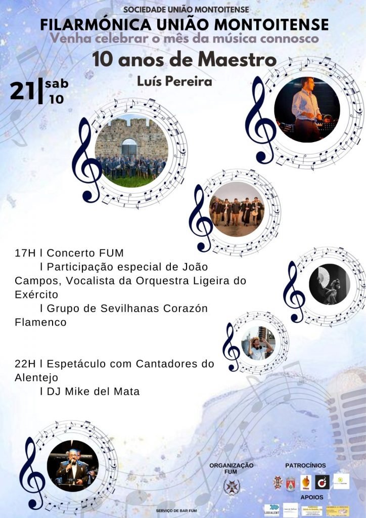 Filarmónica União Montoitense – 10 anos de Maestro Luís Pereira | 21 de outubro | Sociedade União Montoitense