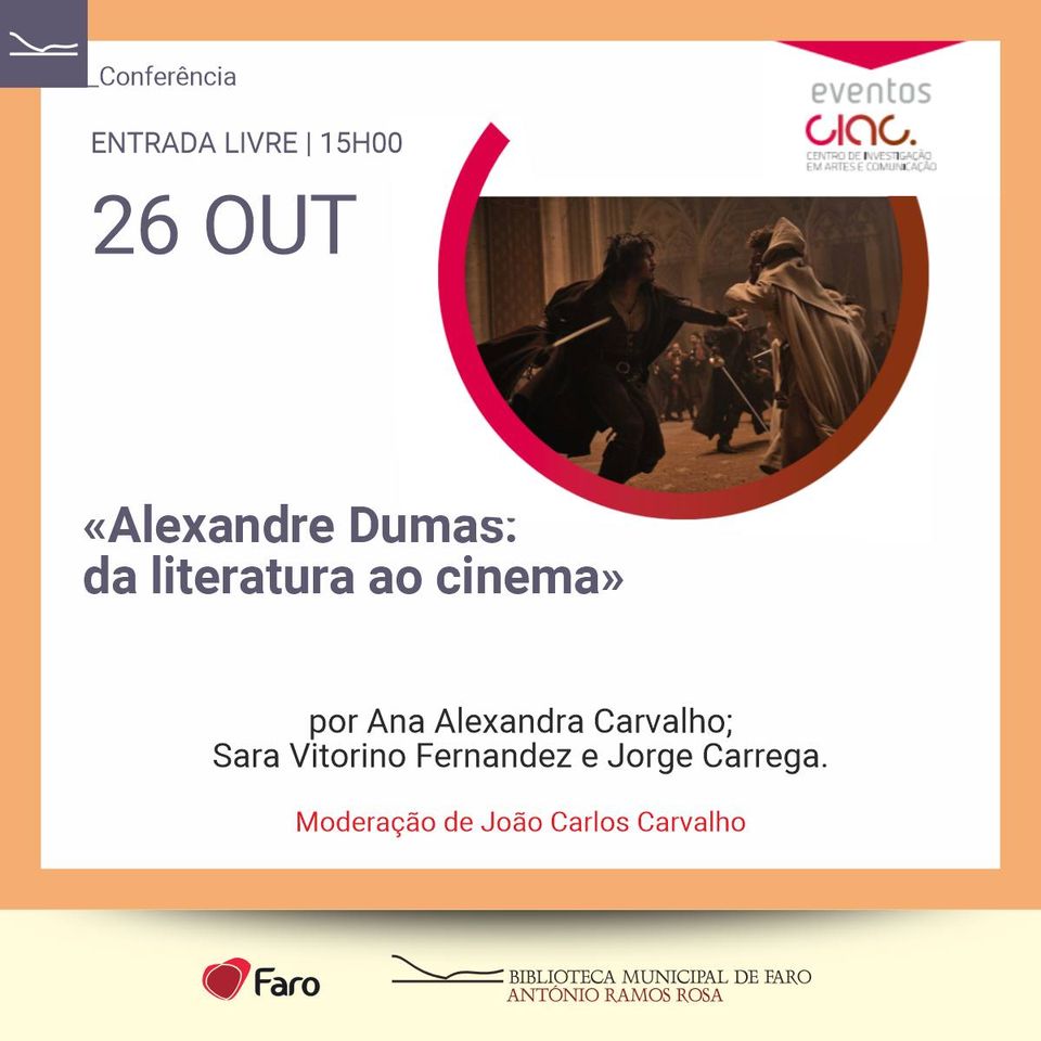Conferência: 'Alexandre Dumas: da literatura ao cinema'