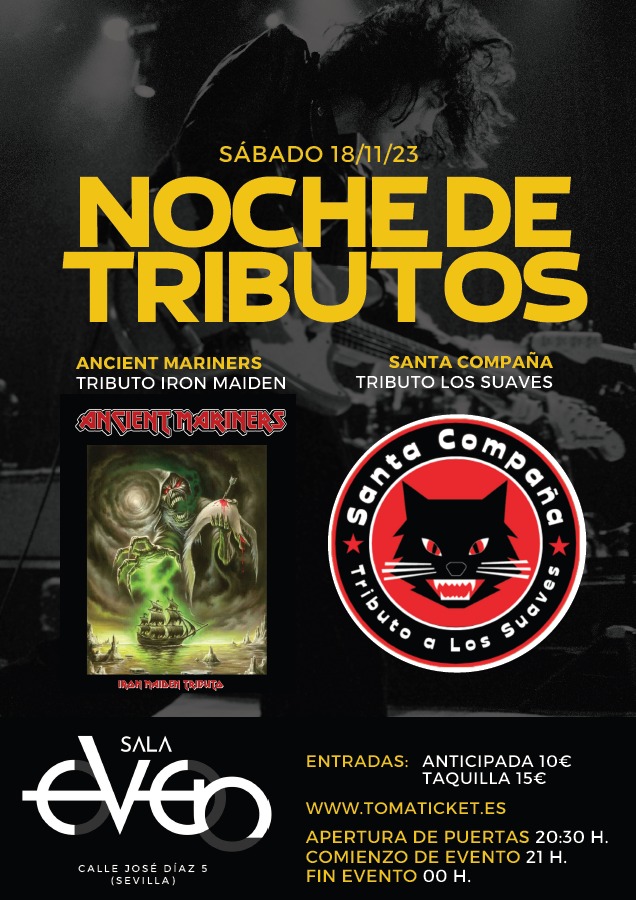 NOCHE DE TRIBUTOS-IRON MAIDEN Y LOS SUAVES