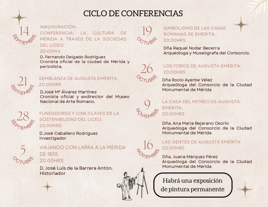 Ciclo de Conferencias del Liceo: ‘Los Foros de Augusta Emérita’