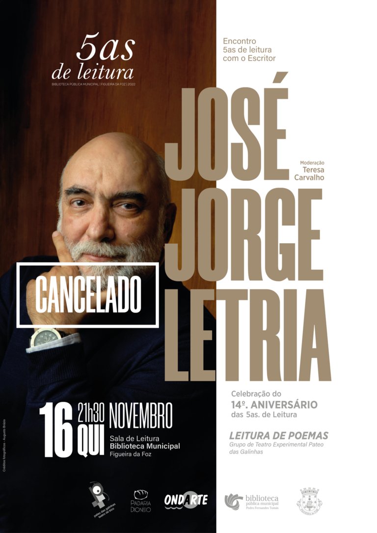 (Cancelado) 5as de Leitura - Encontro com José Jorge Letria