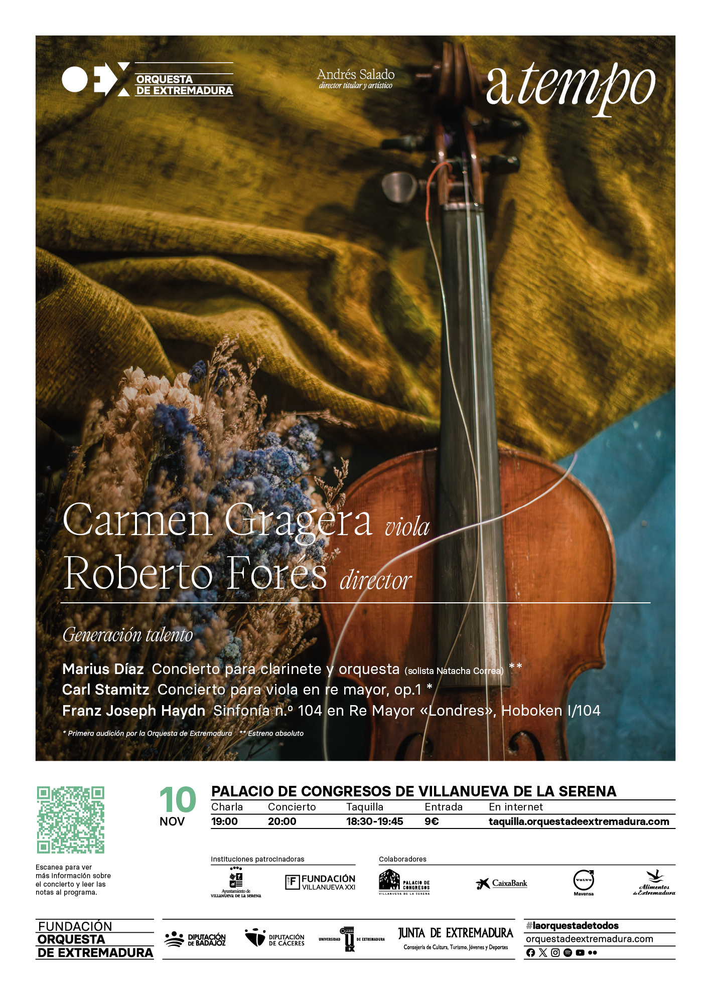 Concierto «Generación Talento» Orquesta de Extremadura