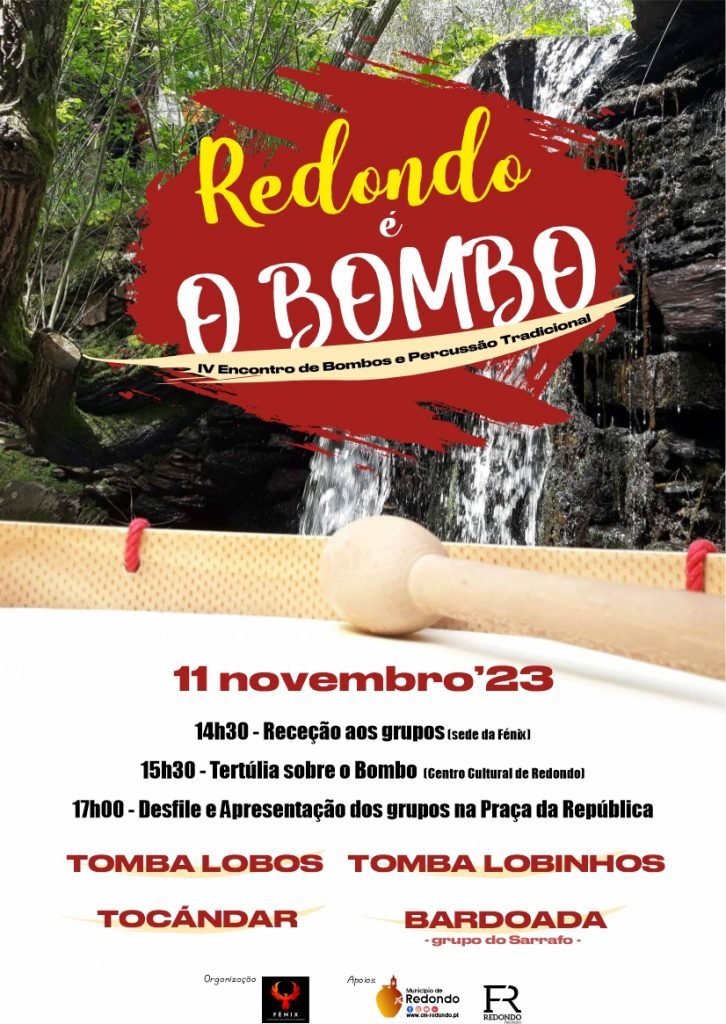 “Redondo é o Bombo” | 11 de novembro | 14h30 | Sede da Fénix (Redondo)