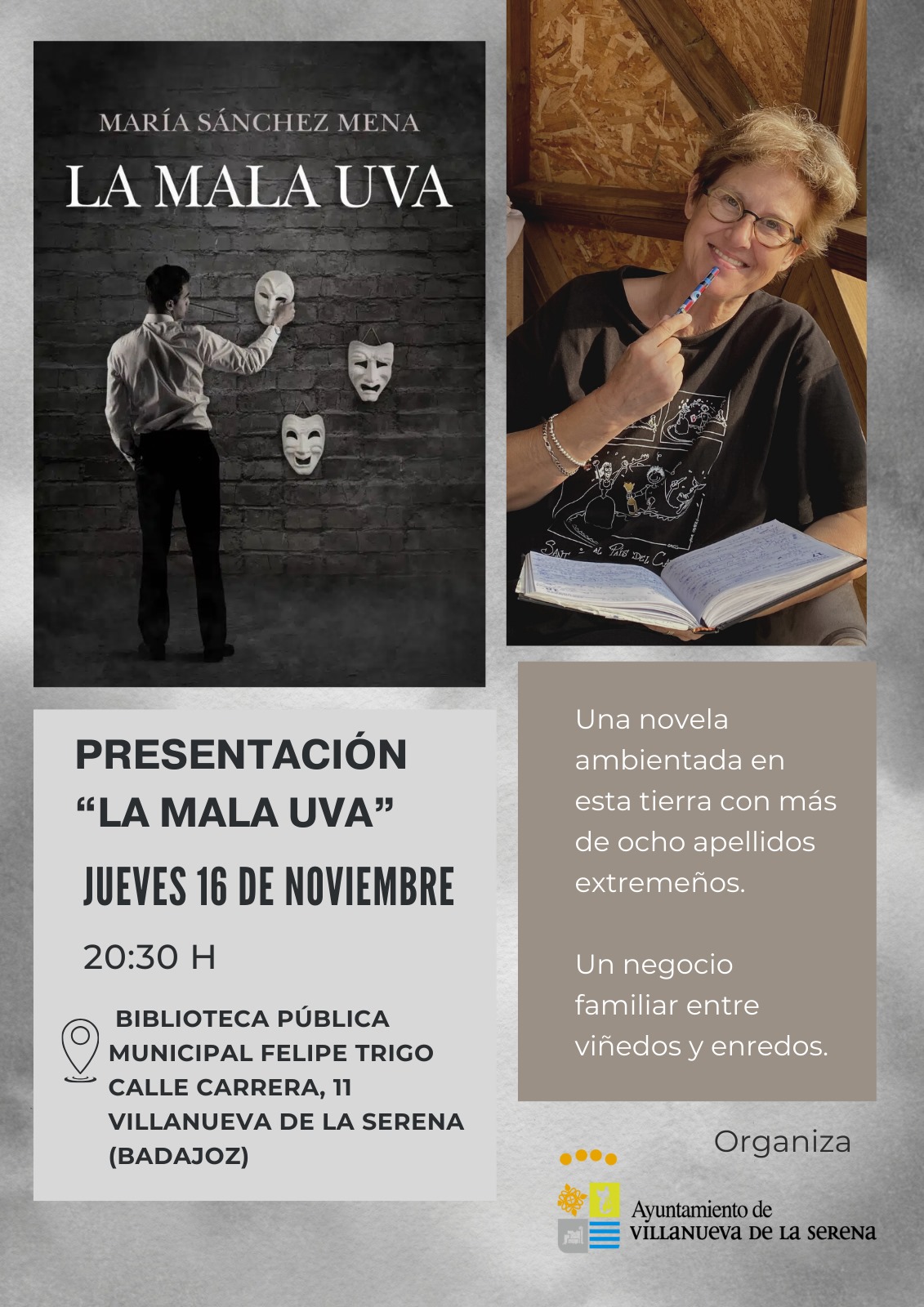 Jueves Literario. Presentación del libro 'La mala uva' de María Sánchez Mena