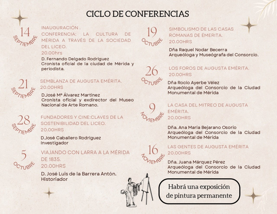 Ciclo de Conferencias del Liceo: ‘Las gentes de Augusta Emérita’