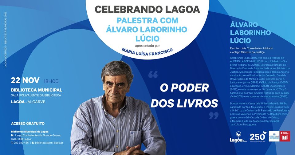 Palestra Literária | 'Celebrando Lagoa' | 'O Poder dos Livros' | Álvaro Laborinho Lúcio