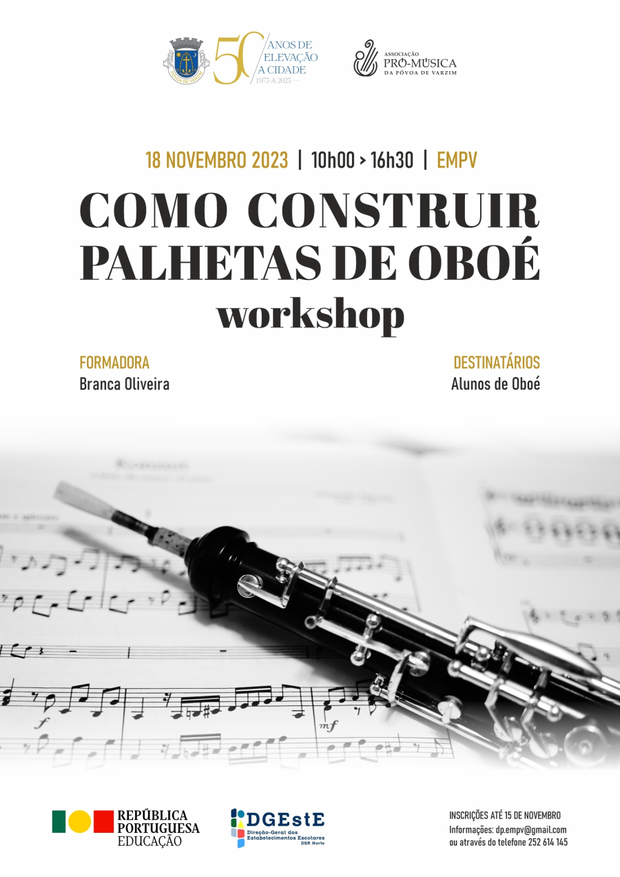 Workshop 'Como construir palhetas de oboé'