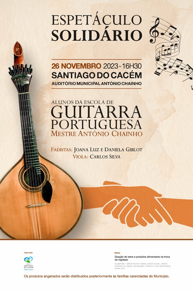 Espetáculo Solidário – Pelos alunos da Escola Municipal da Guitarra Portuguesa Mestre António Chainho