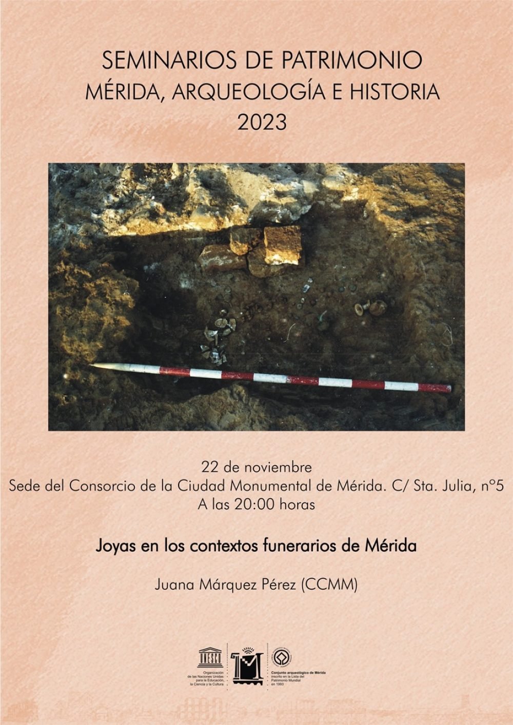 Seminarios de Patrimonio del Consorcio: “Joyas en los contextos funerarios de Mérida”
