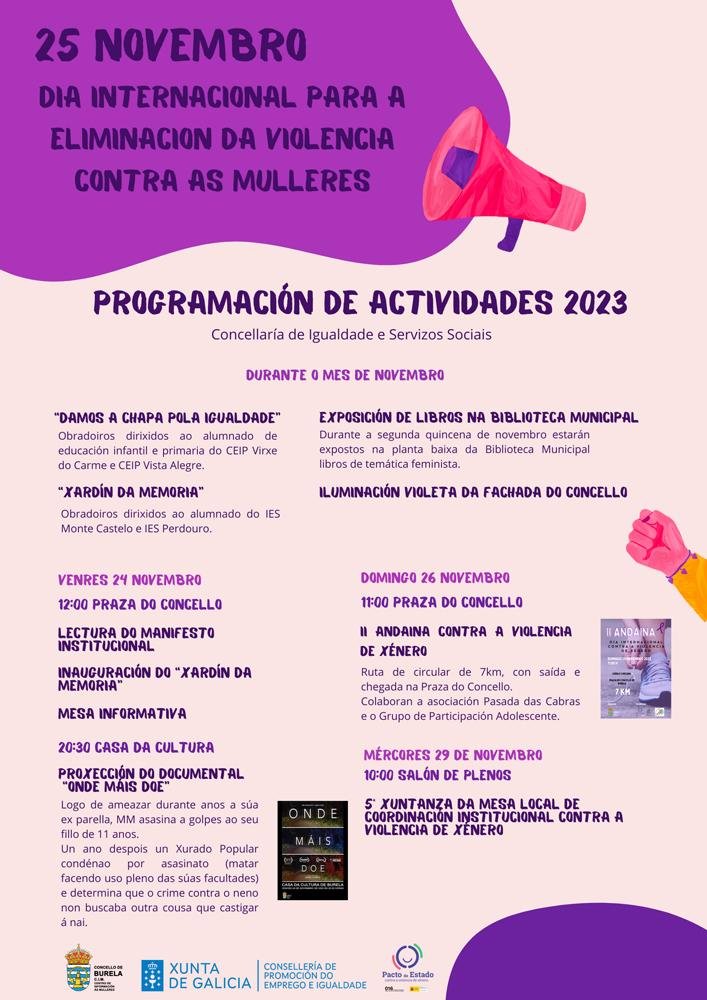 25 de novembro: día internacional para a eliminación da violencia contra as mulleres