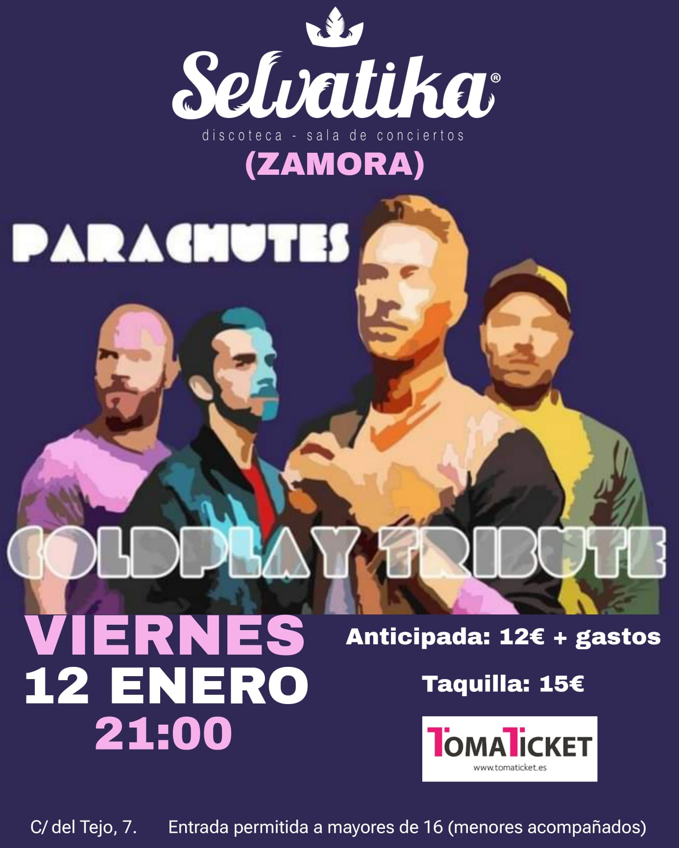 Parachutes, Coldplay tribute en Zamora